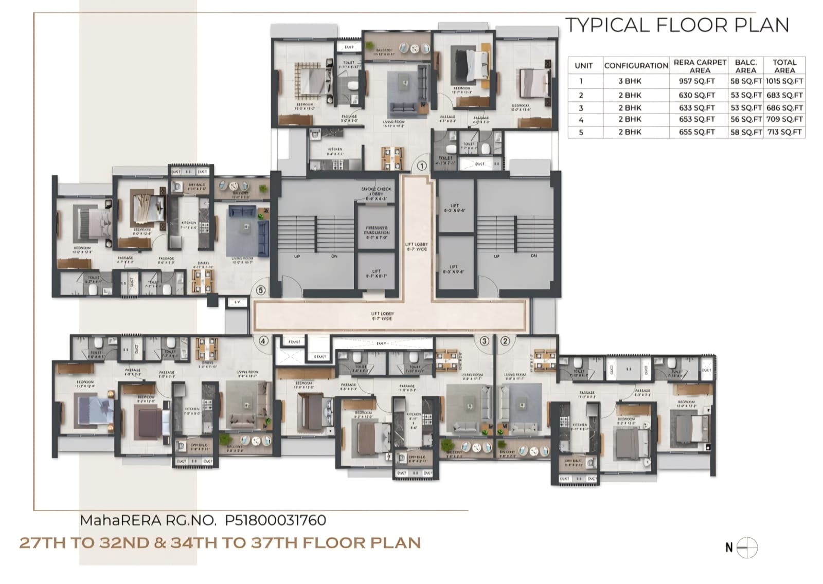 Agarwal Floresta Oak Floor Plan