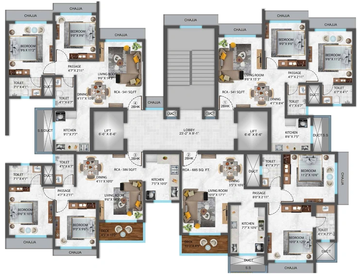 Shreeji Eternity Floor Plan
